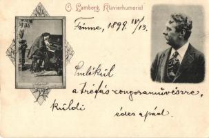 1899 O. Lamborg, Klavierhumorist / pianist, Art Nouveau (kis szakadás / small tear)