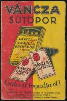 cca 1940 Váncza kincses receptkönyv. Budapest, é.n., Váncza és Társa, 18p. Tűzött papírkötés, kissé ...