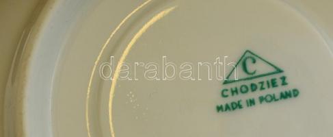 Chodziez hiányos mokkás készlet, cukordobozon apró lepattanás, matricás