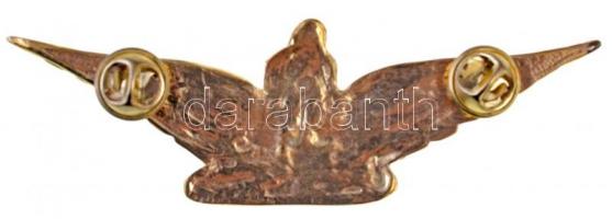 1939-1945. Magyar páncélgépágyús alakulat jelvény, aranyozott fém, modern replika kitűző (30x95mm) T...