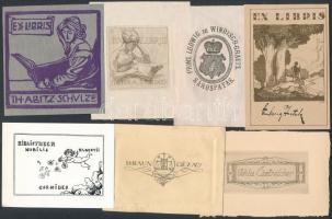 cca 1890-1930 vegyes ex libris gyűjtemény (23 db) különféle technikával készült nyomatok ( jelzettek...