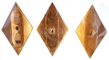 ~1970-1980. "Kilián György Katonai Főiskola" aranyozott fém jelvény (27x46mm) + "Zalk...