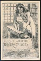 Nagy Sándor (1869-1950): Ex libris Ladislai Siklóssy, Klisé, papír, jelzett a klisén, 10×7 cm