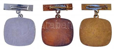 ~1970-1980. "10, 15, 20 Véradásért" bronz, ezüst és arany fokozatú kitüntetések T:1-,2