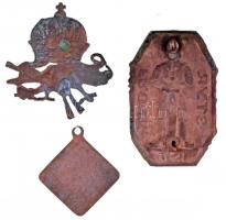 1914. "Világháborús emlék 1914" fém medál (26x29mm) + Ausztria 1916. "Stájer Front - ...