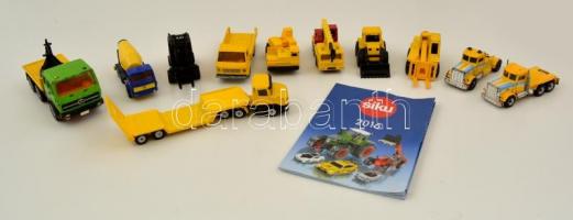 11 db játékautó, 7 db Siku, 4 db Matchbox + Siku katalógus