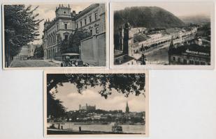 14 db RÉGI felvidéki városképes lap, néhány fotó / 14 pre-1945 Upper Hungarian town-view postcards, some photos