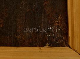 Dilinkó Gábor (1929-2014) : Férfi portré. Olaj, farost, fa keretben, 16,5x9 cm