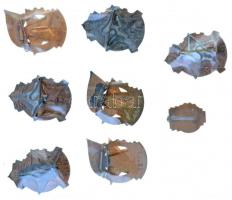 ~1950. 8db "MHK (Munkára Harcra Kész)" zománcozott jelvény, I.,II. és III. fokozatok T:1-,...