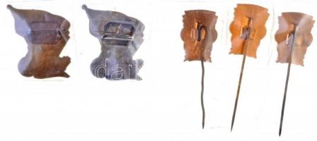 1949. "MHK (Munkára Harcra Kész)" (2xklf) aranyozott és ezüstözött Br jelvény + 1959. &quo...