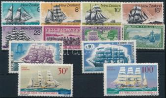 1940-1981 Ships 12 diff stamps Hajó motívum 1940-1981 Hajó motívum 12 klf bélyeg köztük több összefü...