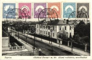 Sopron, Rákóczi Ferenc m. kir. állami reáliskola, nevelőintézet, TCV card, Lobenwein Harald kiadása (EK)