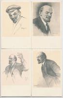 5 db MODERN Lenin művészlap, P. Vasilyev szignóval / 5 modern Lenin art postcards, signed by Vasilyev