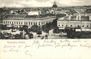 Szabadka, Subotica; látkép, Heumann Mór üzlete, zsinagóga / shop, synagogue