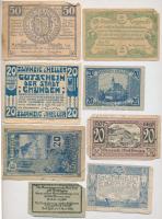 Ausztria 1920. 10-50h (15xklf) utalvány és szükségpénz, többek között Wolfsegg, Eberstallzell, Gmund...