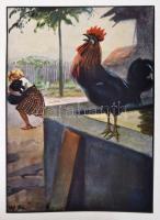 Pauline Schanz, H. Waldemar: Mädchen-geschichten. Willy Plank hat színes egészoldalas illusztrációjá...