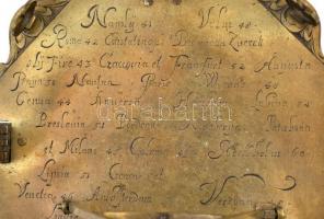 cca 1710-1760 Összecsukható, állítható ekvatoriális (egyenlítői) napóra iránytűvel, a főbb európai v...