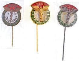 ~1970-1980. "Törzsgárda Belker 5, 10 és 20 év után" zománcozott kitűzők + 7db "Törzsg...