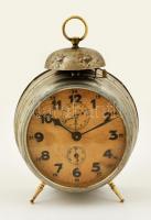 XX. sz eleje. Antik vekker GB jelzéssel. Működőképes, jó állapotban / Vintage alarm clock. 20 cm