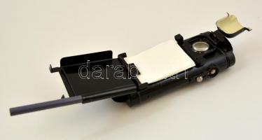 Zománcozott fém katonai zseblámpa jegyzettömbbel. Szép állapotban / military flashlight. 16 cm