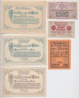 Ausztria 1920. 10-50h (10xklf) utalvány és szükségpénz, többek között Pram, Wiener-Neustadt, Eberschwang, Mödling és Peuerbach T:I-,II  Austria 1920. 10-50 Heller (10xdiff) vouchers and necessity notes, with notes from Pram, Wiener-Neustadt, Eberschwang, Mödling and Peuerbach C:AU,XF