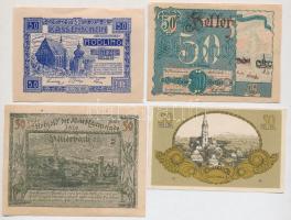 Ausztria 1920. 10-50h (10xklf) utalvány és szükségpénz, többek között Pram, Wiener-Neustadt, Ebersch...