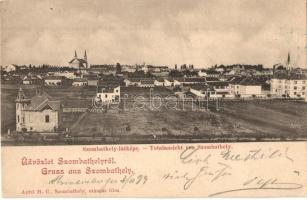 1899 Szombathely, látkép. Apfel H. C. kiadása (vágott / cut)