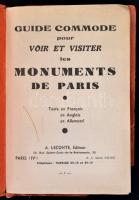 cca 1920-1930 Plan Monumental Paris & Environs. Guide commode pour voir et visiter les monuments...