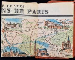 cca 1920-1930 Plan Monumental Paris & Environs. Guide commode pour voir et visiter les monuments...