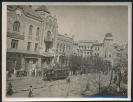 cca 1930 Debrecen, Kossuth utca villamossal  12x9 cm