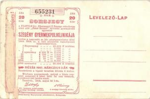 Woman with her daughter, Hungarian folklore, lottery ticket  (ragasztónyomok / glue marks)