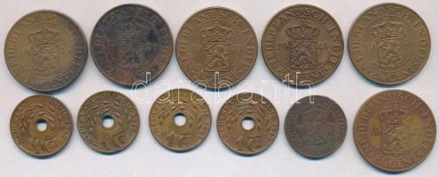 Holland Kelet-India 1920. 1c Br + 1942-1945. 1c Br (4x) + 1920. 2-1/2c Br (6x) T:2,2-
Krause KM#315...