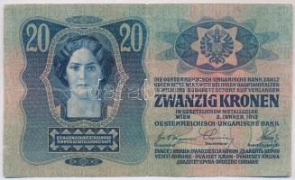 1913. 20K hamis "Bosznia-Hercegovina" bélyeggel és bélyegzéssel (fake stamp and overprint)...