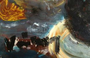 Olvashatatlan jelzéssel: Virágcsendélet. Olaj, farost, 60×40 cm