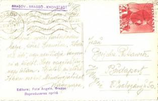 1937 Brassó, Brasov, Kronstadt; vár, automobilok / castle, automobiles, Foto Angelo, photo