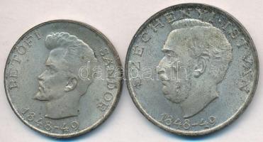 1948. 5Ft Ag "Petőfi" + 10Ft Ag "Széchenyi" T:2,2- patina 
Adamo EM1; EM2