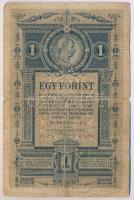 1882. 1Ft / 1G T:III-,IV ly. Hungary 1882. 1 Forint / 1 Gulden C:VG,G hole Adamo G125