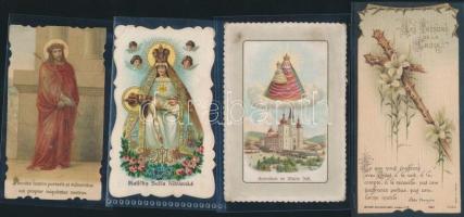 7 db litho szentkép, csipkés szélű, aranyozott, jó állapotban