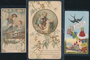 6 db litho szentkép, dombornyomott, aranyozott, jó állapotban