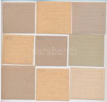 Budapest 1919. 50f (2xklf) + 1K (2xklf) + 2K (2xklf) + 5K + 10K (2xklf) "Vörös Újság" T:I-...