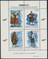 Stamp Exhibition, folk costumes block, Bélyegkiállítás, népviseletek blokk