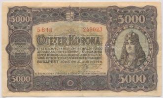 1923. 5000K nyomdahely nélkül, "T.W." jelöléssel T:III kis szakadások