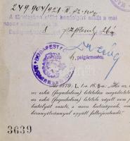 1928 Visszahonosítási okirat, M. Kir. Belügyminisztérium által kiállítva, pecséttel, aláírásokkal