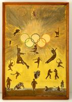 Konecsni jelzéssel: Olimpia. Olaj, vászon, keretben, 90×60 cm