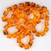 Dekoratív borostyán gyöngysor, h: 90 cm