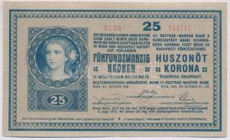 1918. 25K "3125" 3mm, hullámos hátlappal, "Szegedi Kereskedelmi és Iparbank" szárezpecséttel T:II-