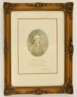 1837 Pászthory Sándor fiumei kormányzó, metszet Vándor jelzéssel,üvegezett keretben, 22x14 cm