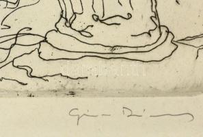 Olvashatatlan jelzéssel: Enteriőr. Rézkarc, papír, üvegezett keretben, 58×42 cm