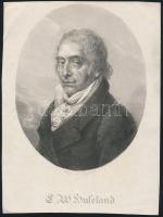 cca 1850-1860 Christoph Wilhelm Hufeland(1762-1836) német orvos, litho kép, 24x18 cm