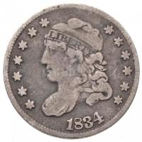 Amerikai Egyesült Államok 1834. 5c Ag "Liberty Cap Half Dime" (1,23g) T:3
USA 1834. 5 Cen...